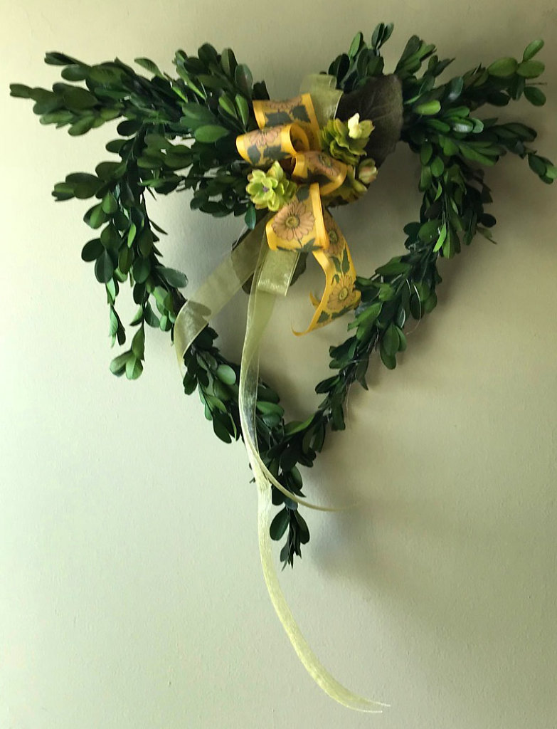 Preserved boxwood wreath